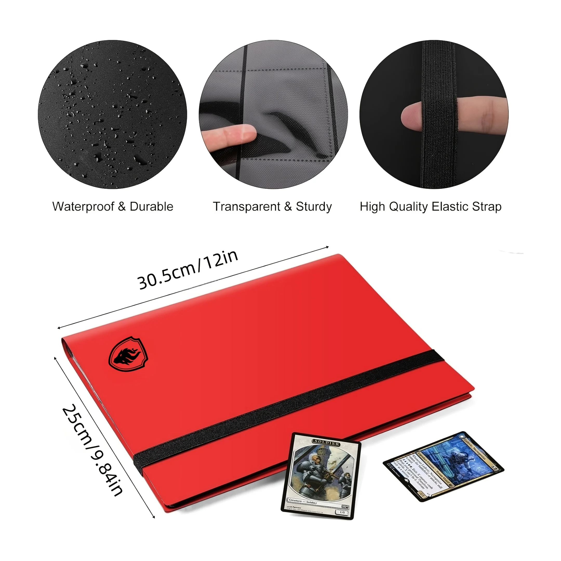 9 Pocket Trading Card Binder Holds 360 Cards, Sleek Side-Loading Card Album, Sturdy Card Collection Folder for TCG