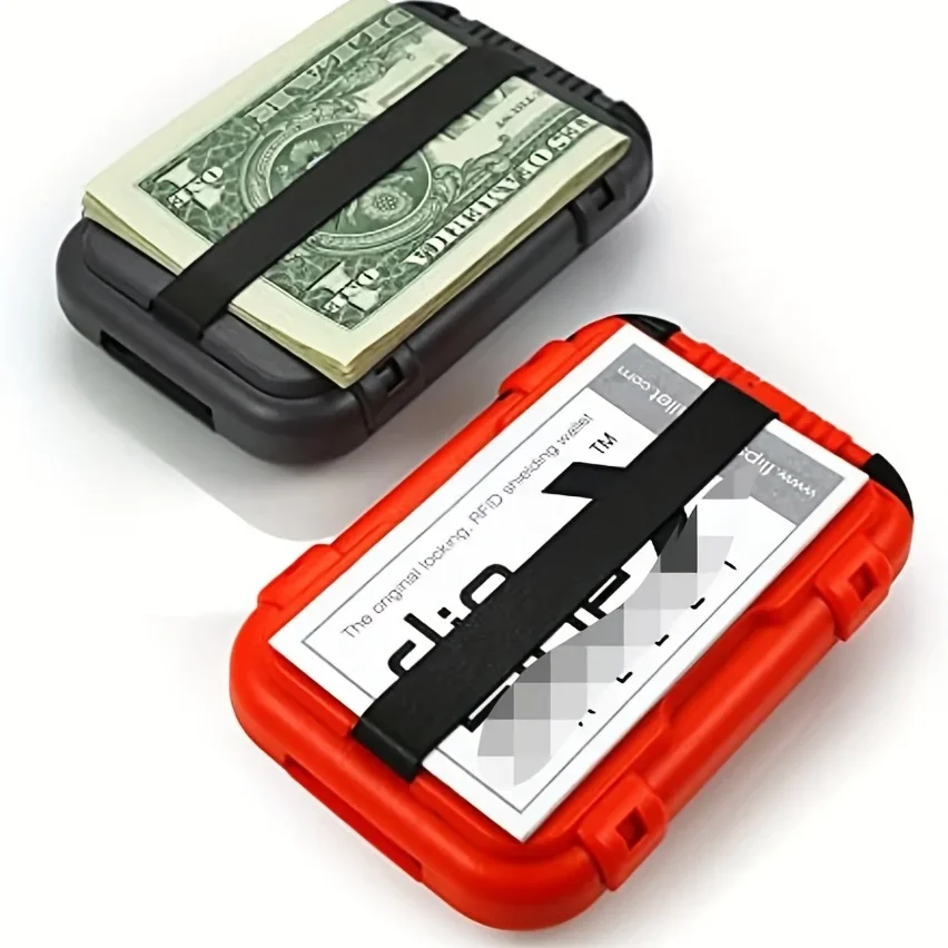 Metal ID Bank Credit Card Holder Wallet Anti RFID Blocking Minimalist Mens Ultra Thin Aluminum Clip Pocket Cash Case
