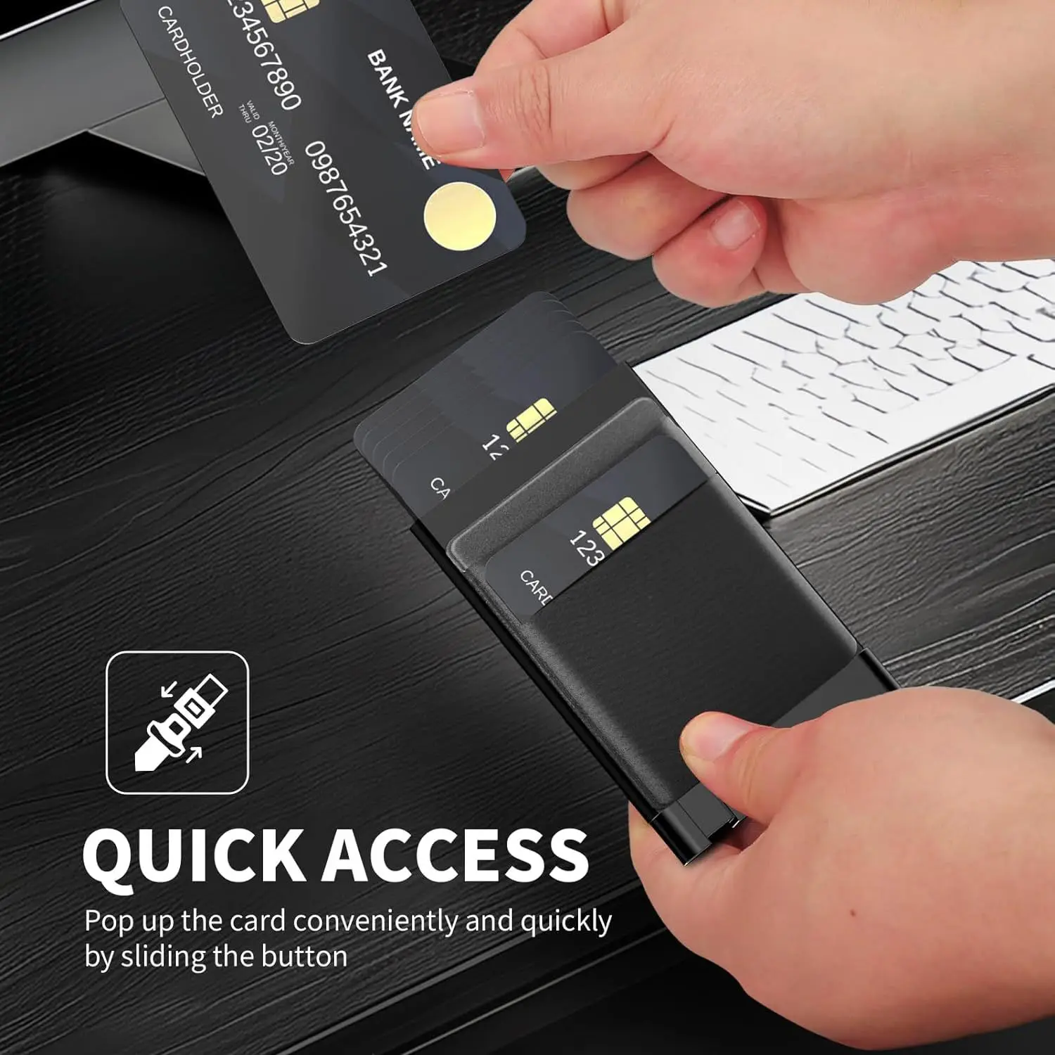 Anti-theft Card Holder RFID Protection Wallet, Aluminum Alloy Design, Lightweight & Theft-resistant for Safe Daily Card Storage