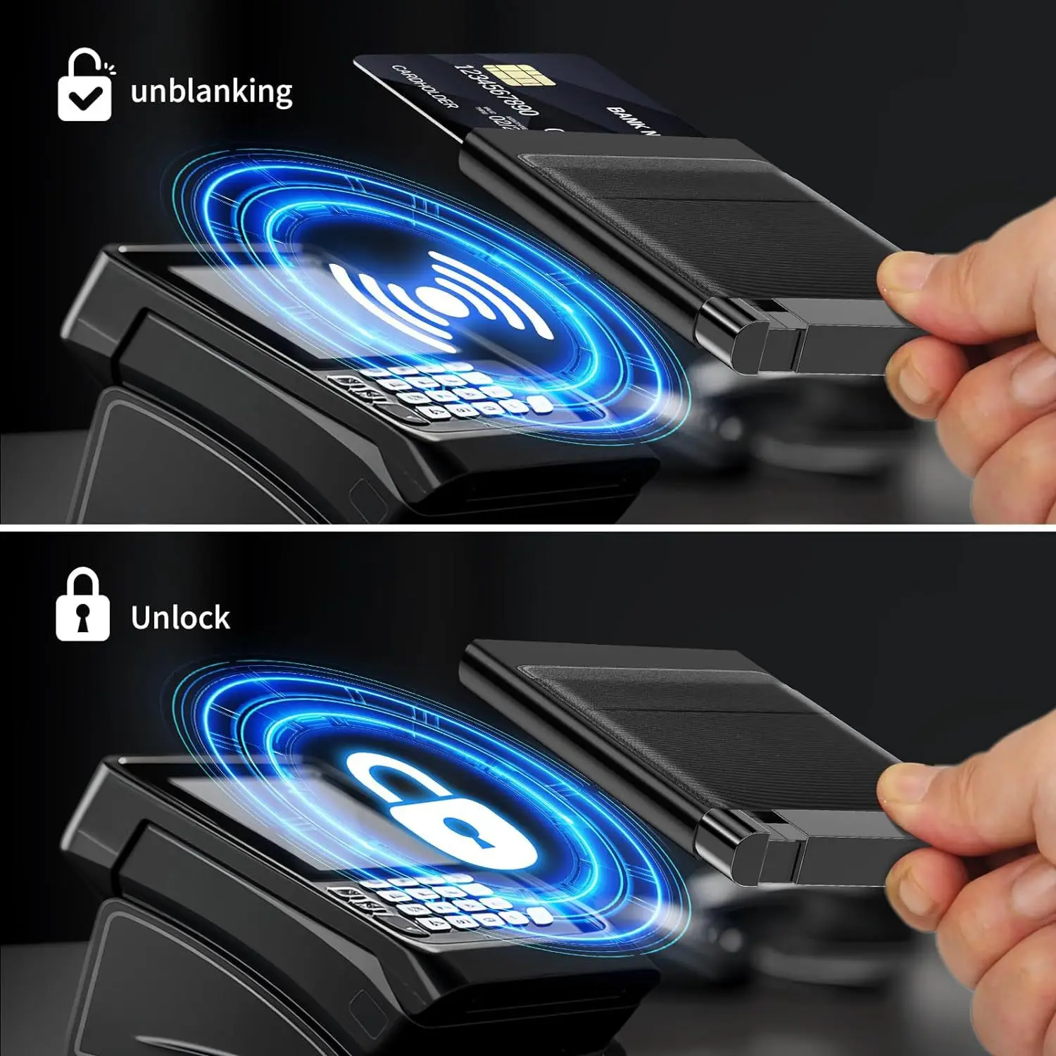 Anti-theft Card Holder RFID Protection Wallet, Aluminum Alloy Design, Lightweight & Theft-resistant for Safe Daily Card Storage