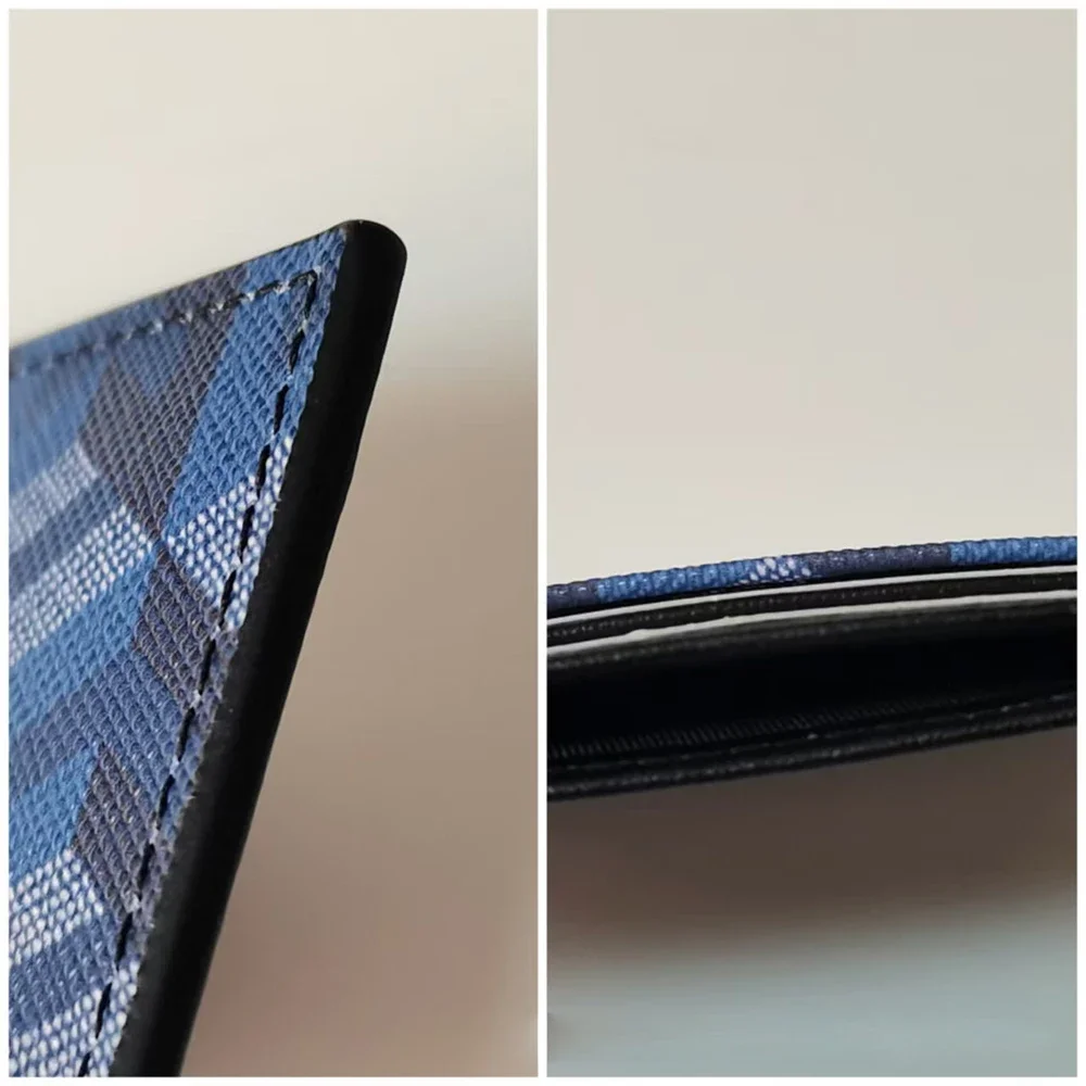 Classic Fashion Multi-Functional Small Leather Card Holder Wallet Document Protection Clip-On Geometry Pattern Design