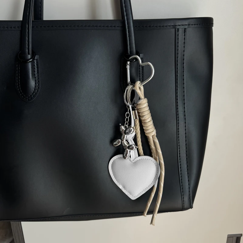 Heart PU Leather Pendant Women Mini Cute Luxury Key Chain Fashion Handbag Pendant Hanging Charm Gift
