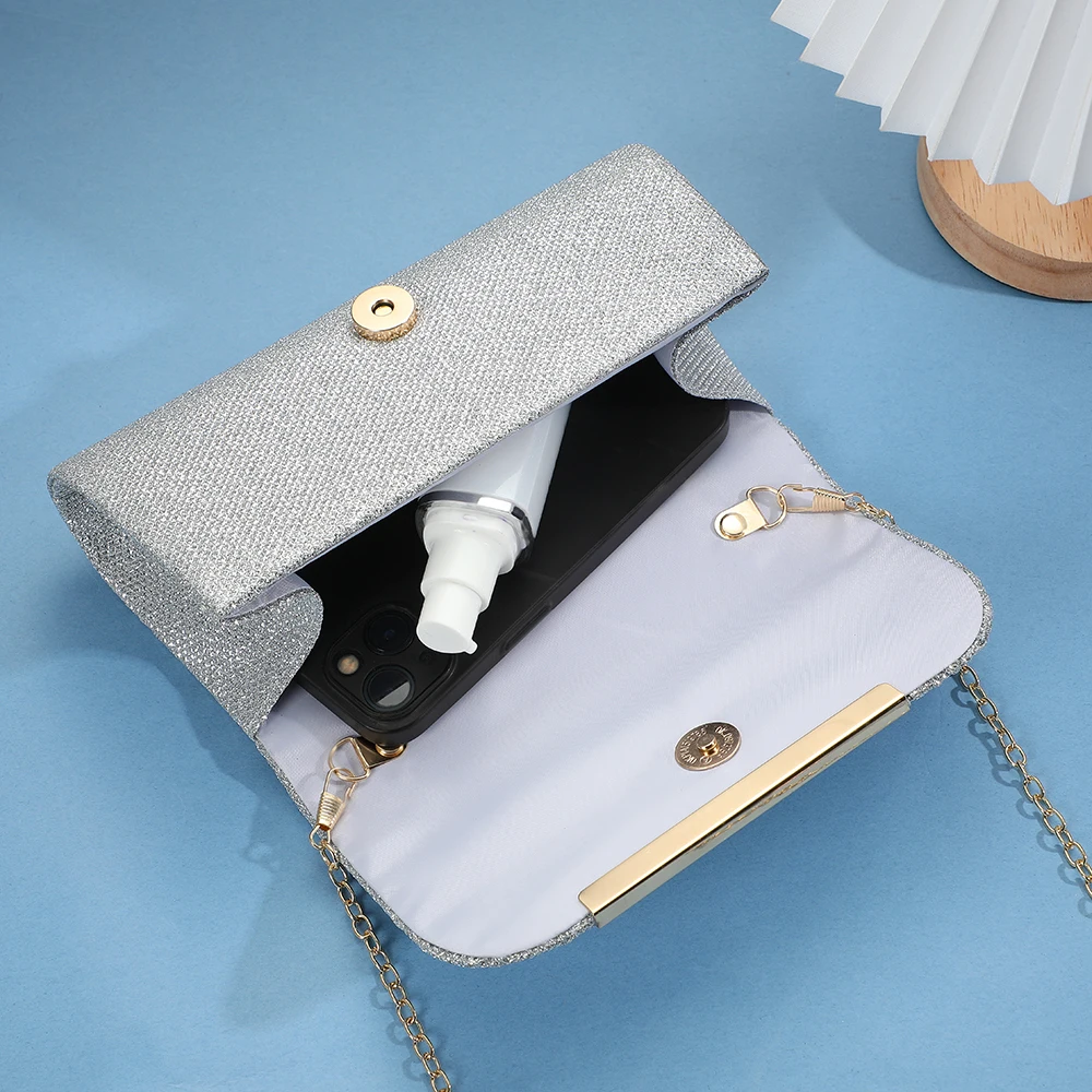 European and American sequined marriage party storage bag, women's dinner bag, chain single-shoulder women's evening dress bag