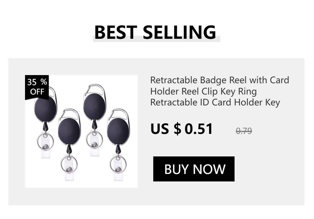 Credit Card Holder Black Color Card Holder Lanyard Solid Color ID Card Holder Retractable Badge Reel Office Supplies