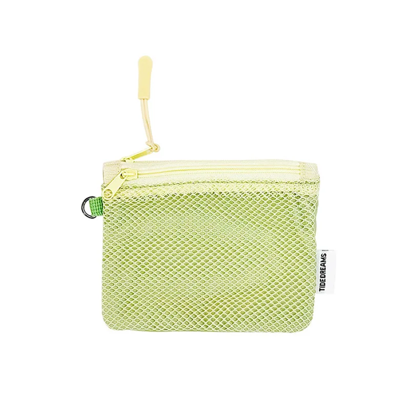 Travel Makeup Storage Bags New Mesh Coin Purse Simple Portable Mini Bag Multi-purpose Square Bag Double-layer Zipper Card Holder