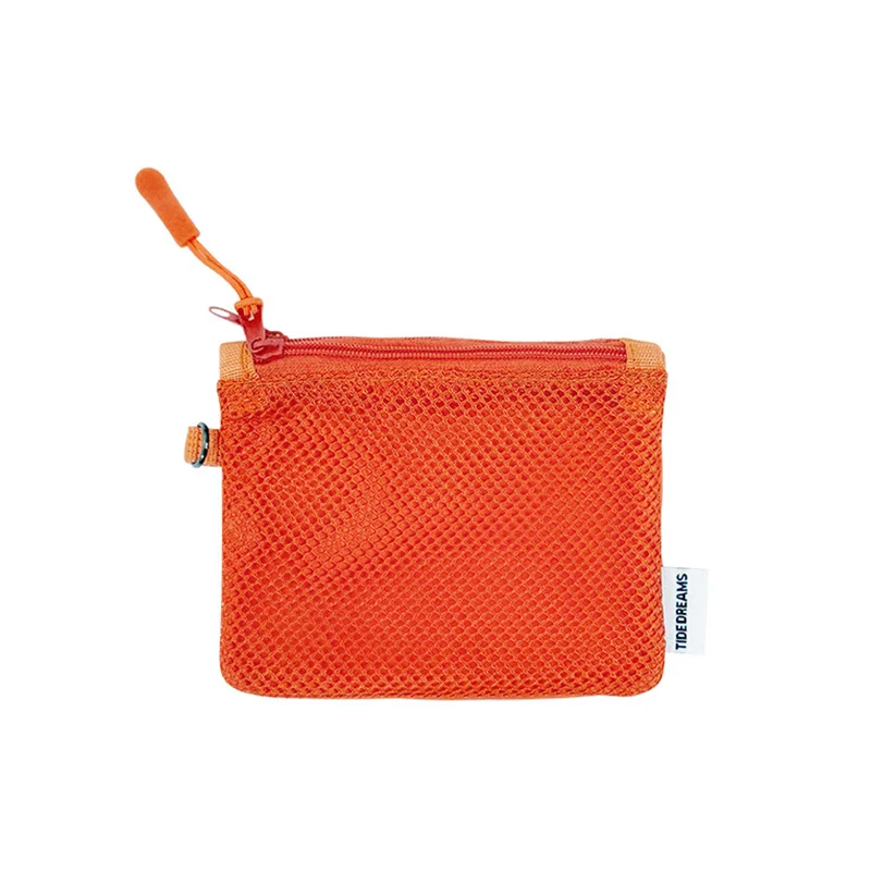 Travel Makeup Storage Bags New Mesh Coin Purse Simple Portable Mini Bag Multi-purpose Square Bag Double-layer Zipper Card Holder