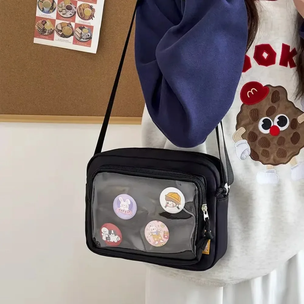 New Y2K Mini Anime Ita Bag Portable Outdoor Small Crossbody Bag Cute Girl Transparent Shoulder Bag Otaku DIY Comic Display Purse
