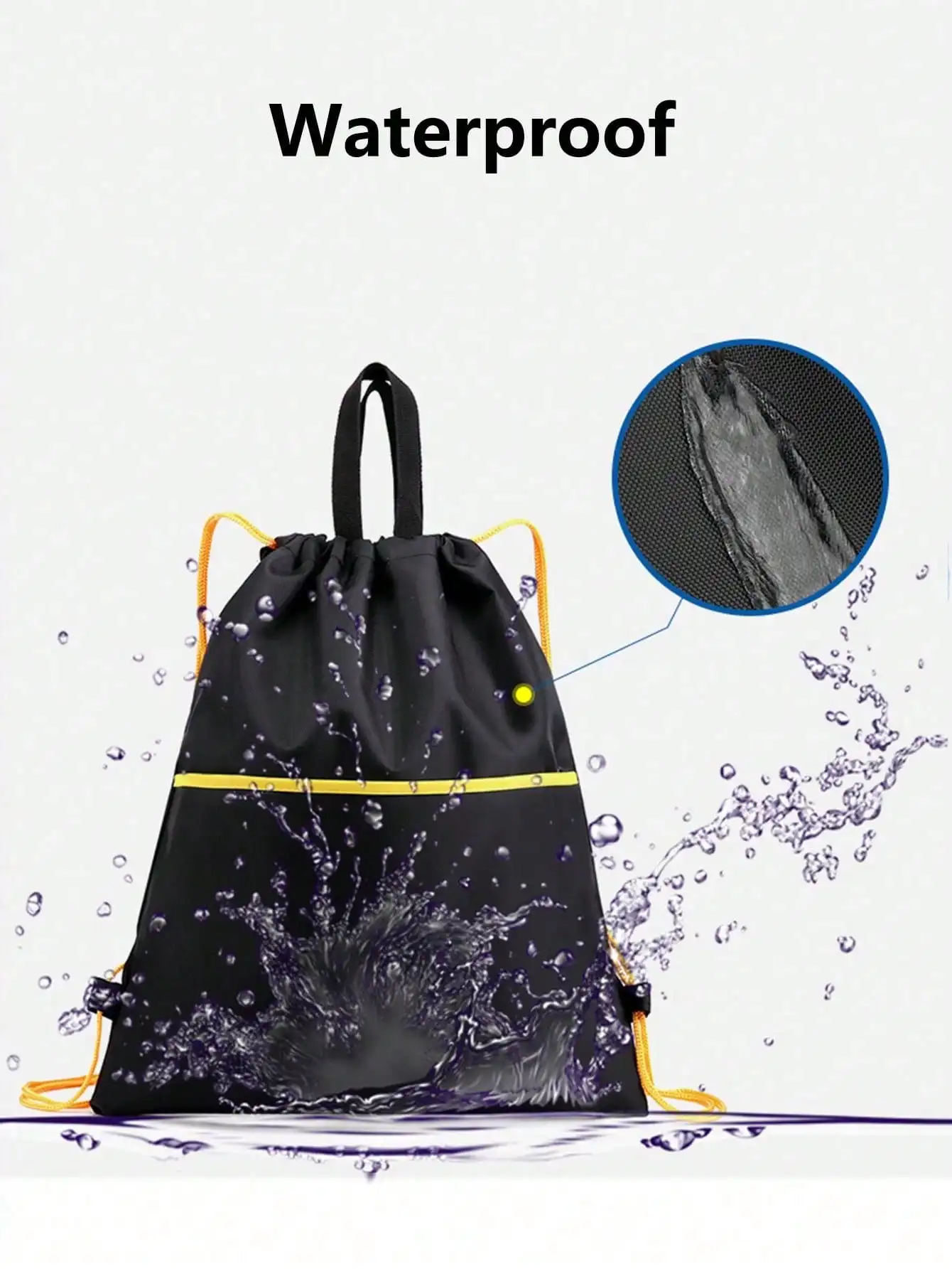 Fashion Drawstring Backpack Drawstring Pocket Men's and Women's Travel Clothing Sorting and Storage Bags Suitable for Daily Use