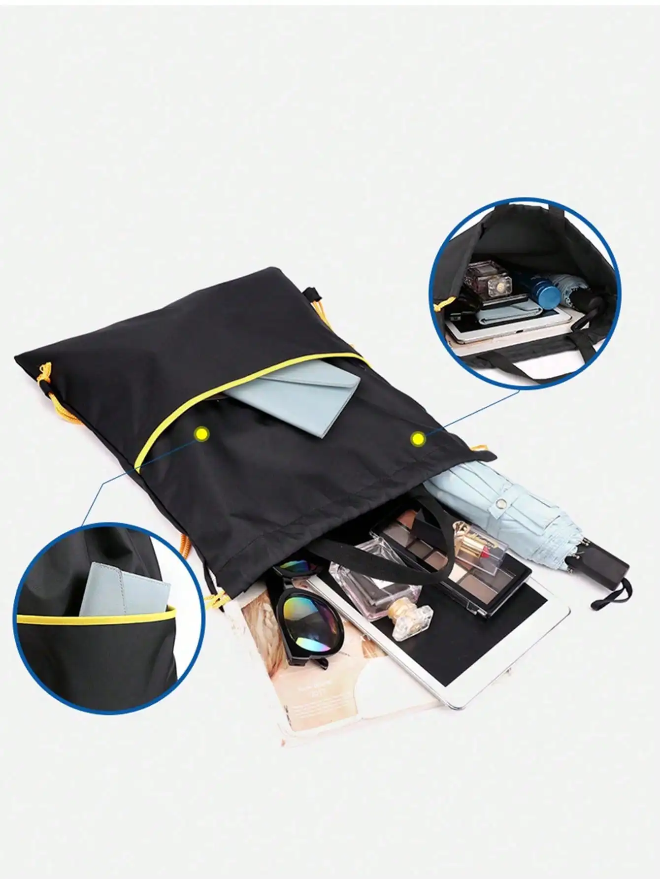 Fashion Drawstring Backpack Drawstring Pocket Men's and Women's Travel Clothing Sorting and Storage Bags Suitable for Daily Use