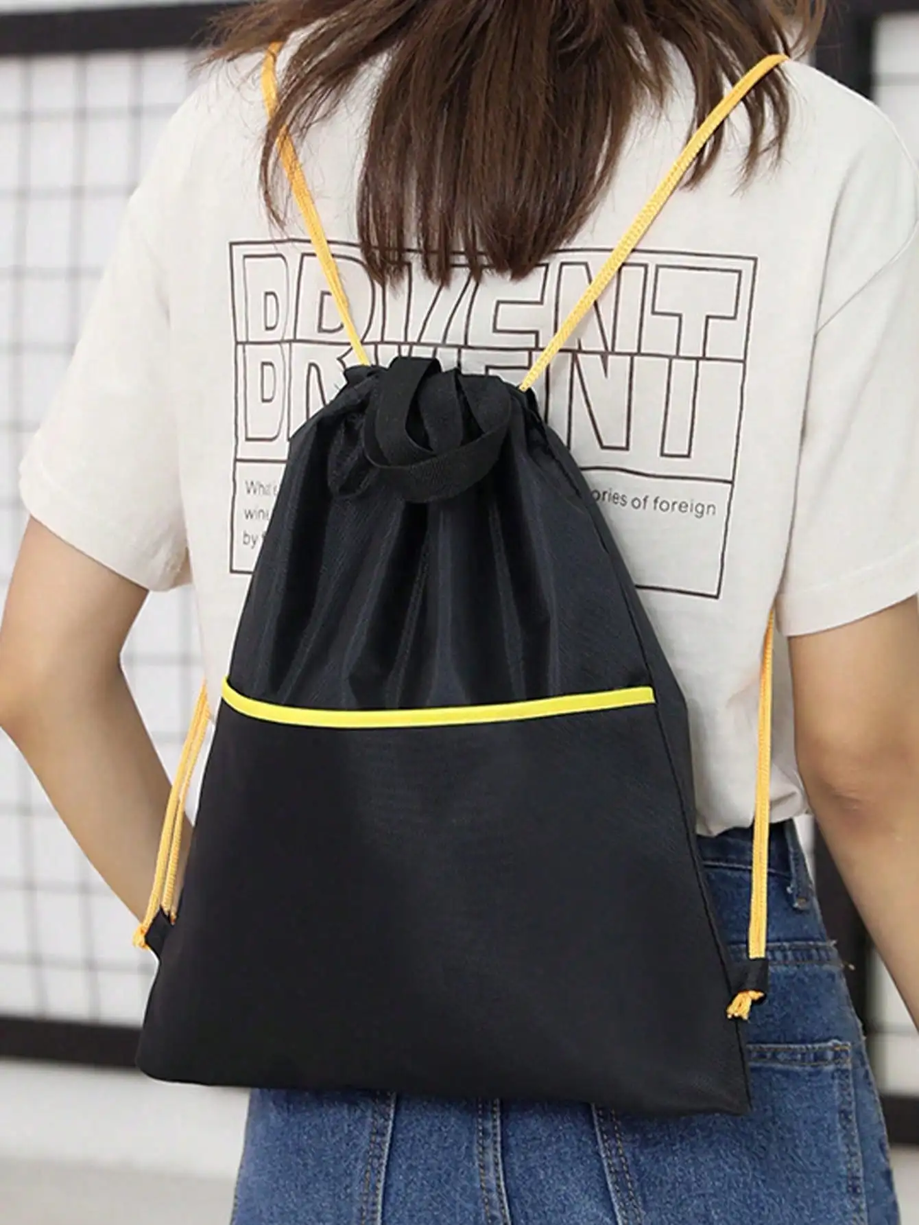 Fashion Drawstring Backpack Drawstring Pocket Men's and Women's Travel Clothing Sorting and Storage Bags Suitable for Daily Use