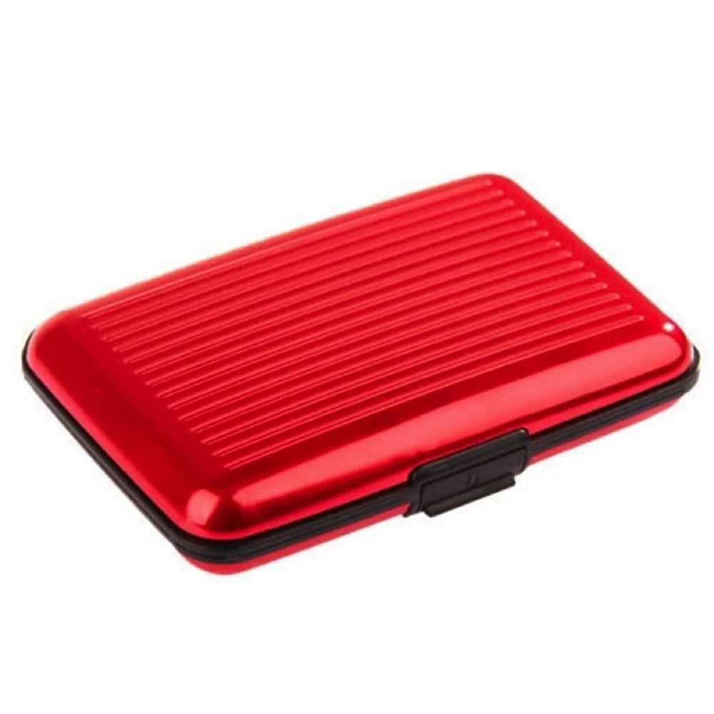 Portable Credit Card Holder Wallet Metal Name Card Holder Waterproof Credit Card Protector for Women Men Travel Wallet