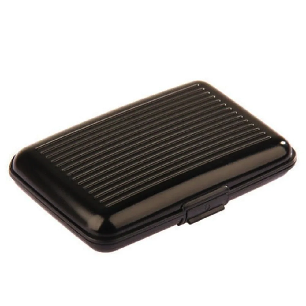 Portable Credit Card Holder Wallet Metal Name Card Holder Waterproof Credit Card Protector for Women Men Travel Wallet