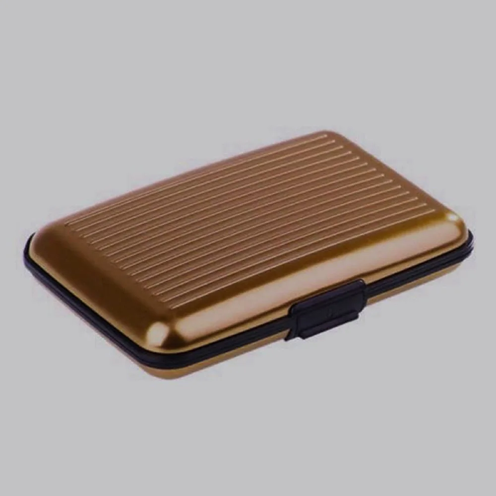 Portable Credit Card Holder Wallet Metal Name Card Holder Waterproof Credit Card Protector for Women Men Travel Wallet