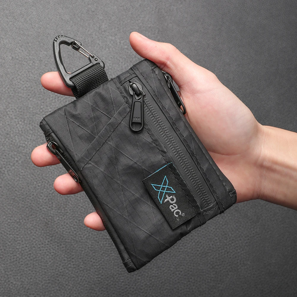 EDC 5-Pocket Multi Pouch X-PAC Wallet Small Keychain Coin Pouch with YKK Zipper EDC Pocket Organizer Utility Pouch for Cards