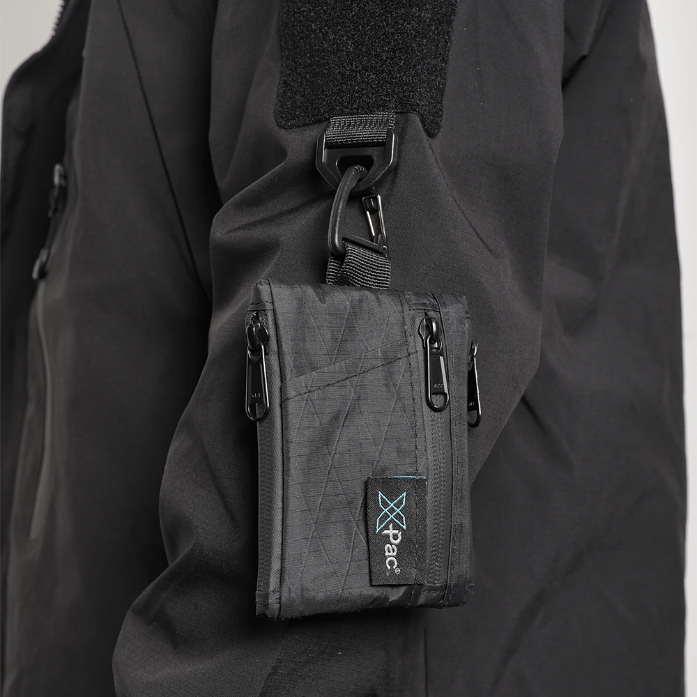 EDC 5-Pocket Multi Pouch X-PAC Wallet Small Keychain Coin Pouch with YKK Zipper EDC Pocket Organizer Utility Pouch for Cards