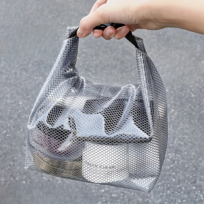 2PCS Waterproof Storage Bag Cosmetic Storage Bag Gym Swimming Clothing Storage Pouch Men Women Outdoor Travel Washing Bag