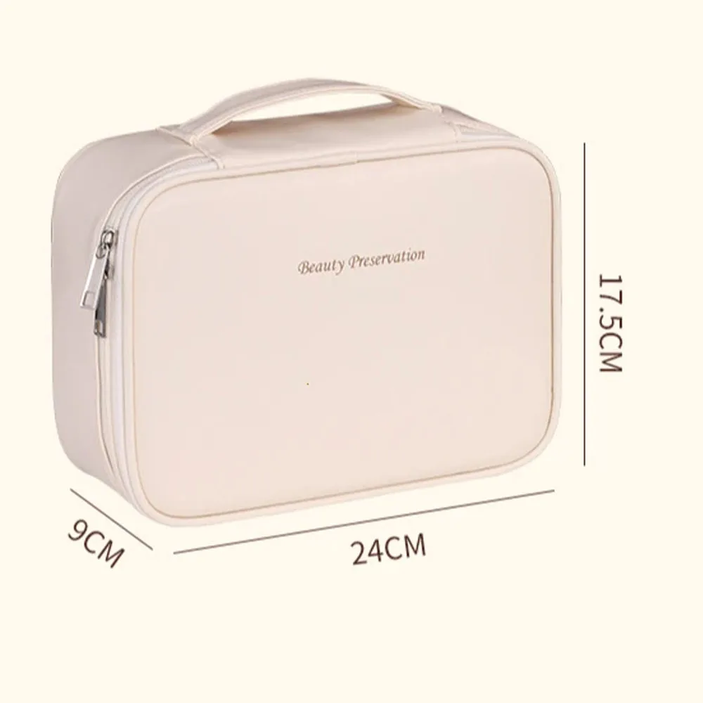 Women's Cosmetic Bag Makeup Bag Double Layer Large Capacity Luxury Cosmetics Organizer Travel Essentials Women's Cosmetic Bag