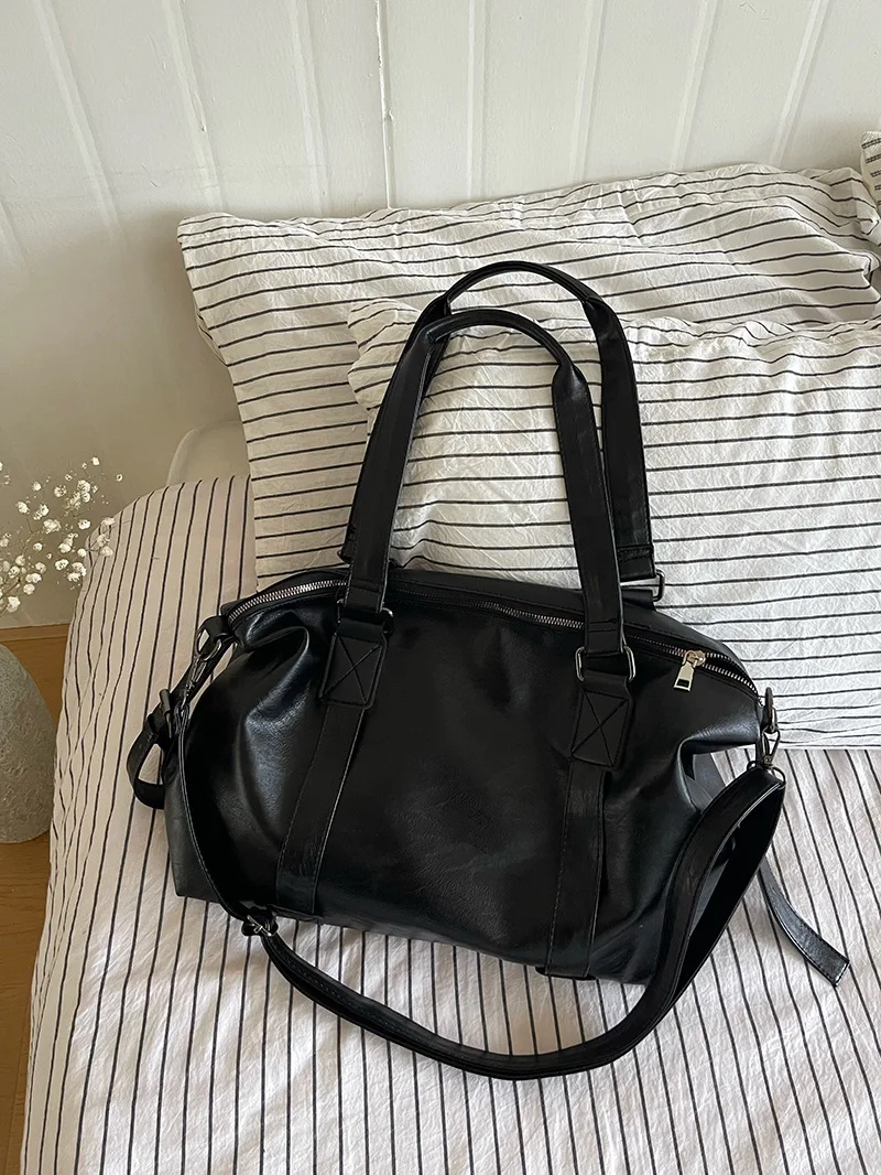 Fashion Tote Bag Leather Women Bag Simplicity Handbag Solid Vintage Shoulder Messenger Bag for Ladies