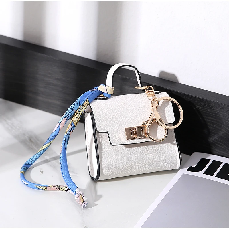 Light Luxury High-end Coin Purses Fashionable Exquisite Bag Accessories New Silk Scarf Bracelet Portable Mini Keychain Pendants