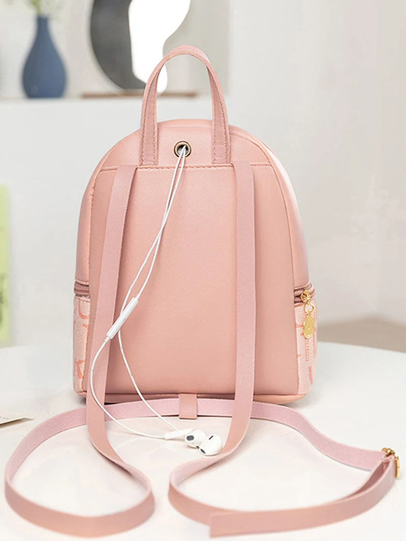 Mini Backpack Fashion Retro Crossbody Bag Small Cute Purse Leather PU Little Backpack for Women Trip Travel Outting Bag