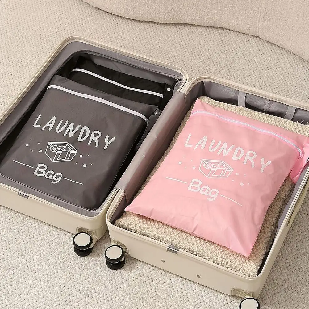 Laundry Shape Nylon Laundry Bag Travel Storage Pouch Machine Washable Dirty Clothes Organizer Wash Colorful Zipper Bag