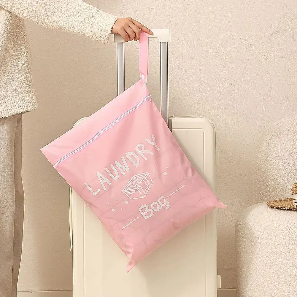 Laundry Shape Nylon Laundry Bag Travel Storage Pouch Machine Washable Dirty Clothes Organizer Wash Colorful Zipper Bag