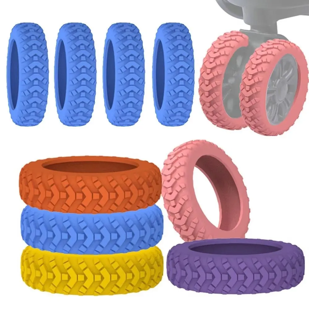 8Pcs/Set Thicken Texture Silicone Wheels Protector For Luggage Reduce Noise Travel Luggage Wheels Cover Luggage Accessories