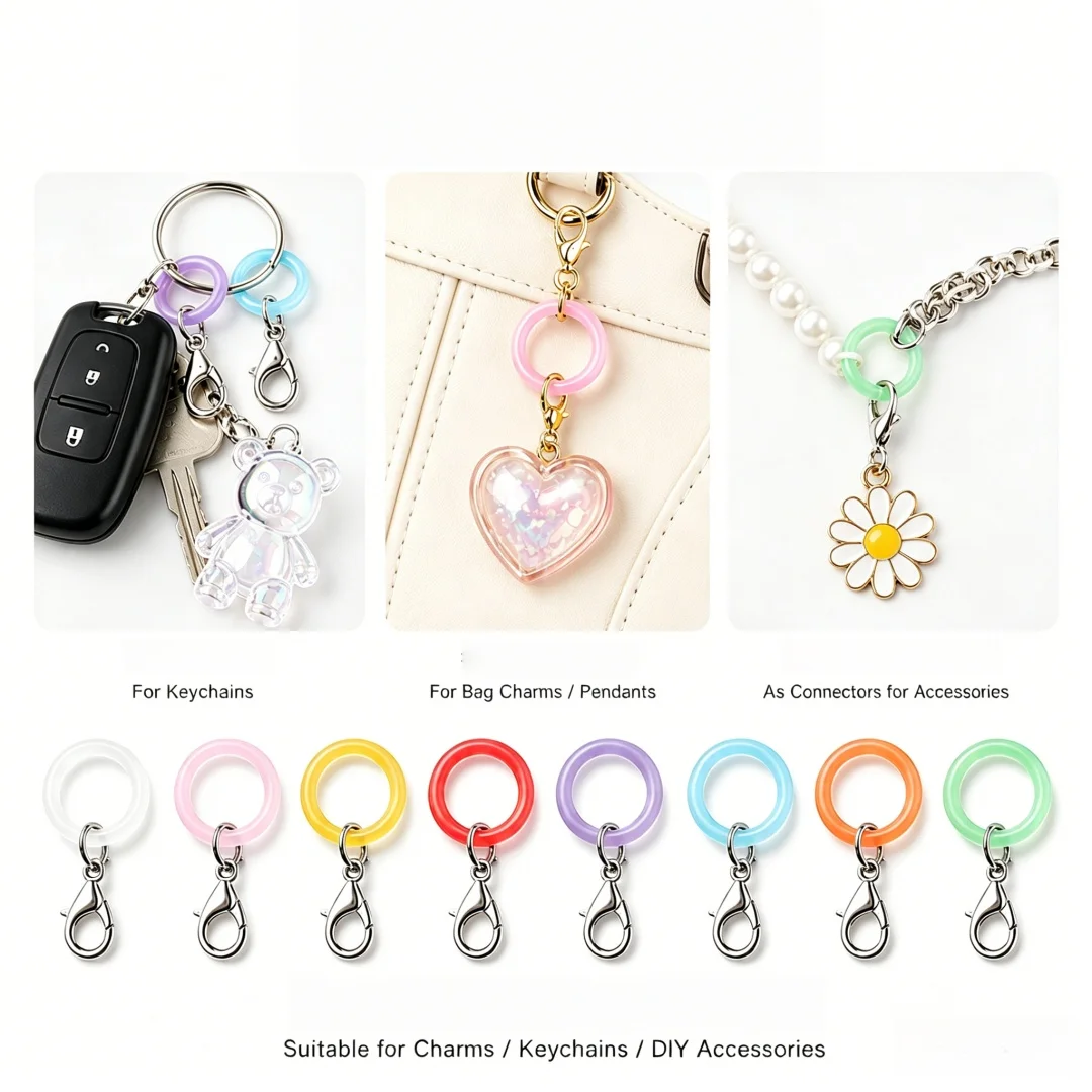 10/20Pcs O-Ring Lobster Clasp Set, DIY Jewelry Accessories for Umbrellas, Keychains, Bag Charms & Bracelets