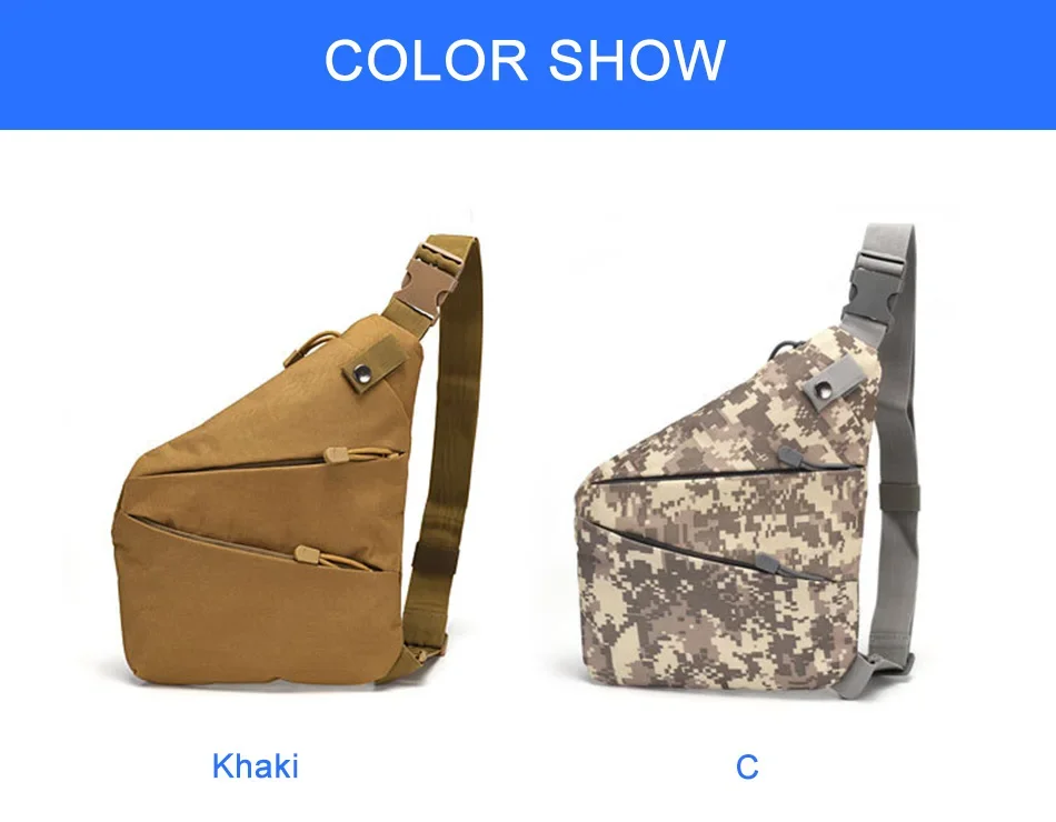 DIENQI Anti-theft Men Chest Bag Waterproof Chest Pack Travel Personal Pocket Tactical Male Sling Bag Chest Cross Body Bag Pauch