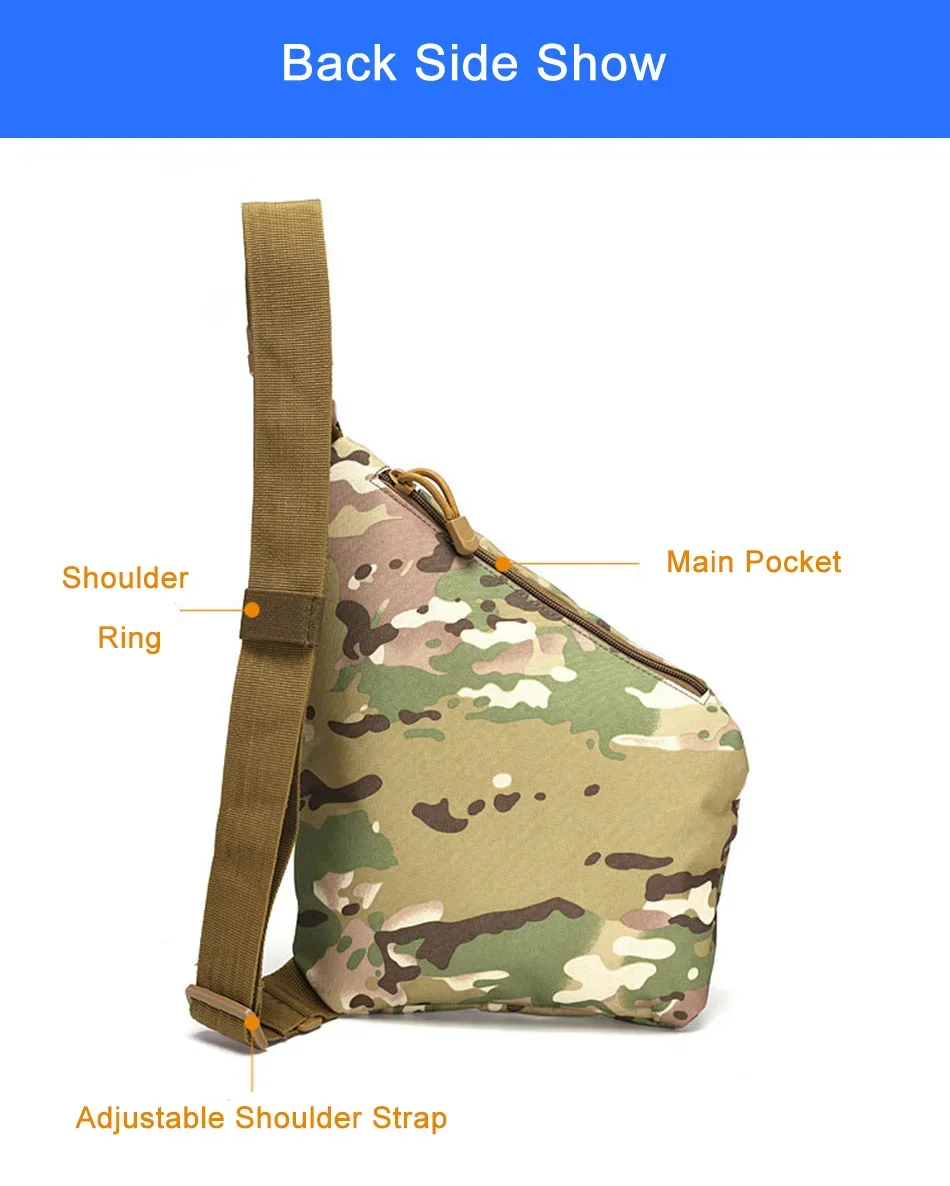 DIENQI Anti-theft Men Chest Bag Waterproof Chest Pack Travel Personal Pocket Tactical Male Sling Bag Chest Cross Body Bag Pauch