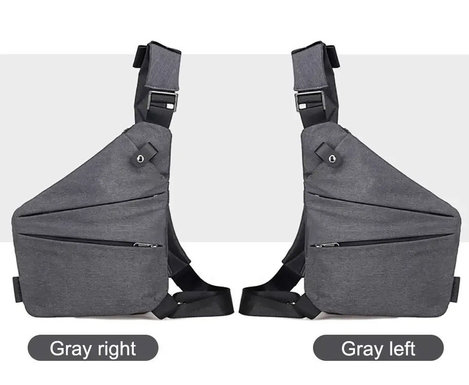 DIENQI Anti-theft Men Chest Bag Waterproof Chest Pack Travel Personal Pocket Tactical Male Sling Bag Chest Cross Body Bag Pauch