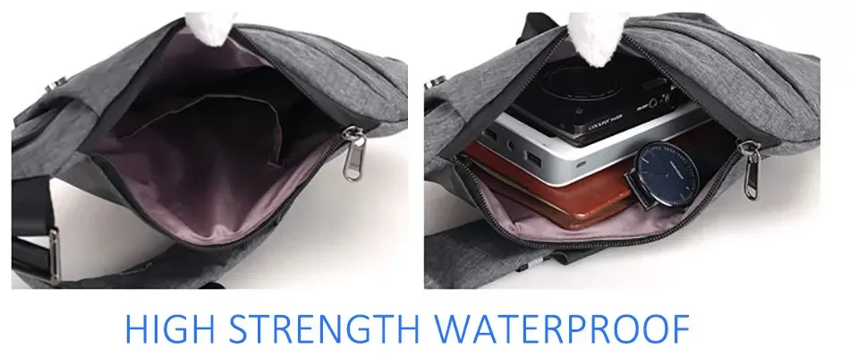 DIENQI Anti-theft Men Chest Bag Waterproof Chest Pack Travel Personal Pocket Tactical Male Sling Bag Chest Cross Body Bag Pauch