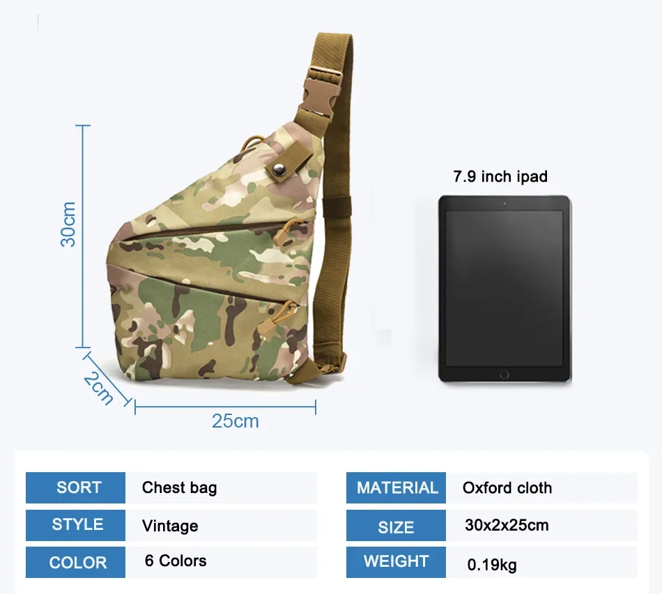 DIENQI Anti-theft Men Chest Bag Waterproof Chest Pack Travel Personal Pocket Tactical Male Sling Bag Chest Cross Body Bag Pauch