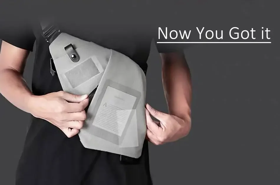 DIENQI Anti-theft Men Chest Bag Waterproof Chest Pack Travel Personal Pocket Tactical Male Sling Bag Chest Cross Body Bag Pauch