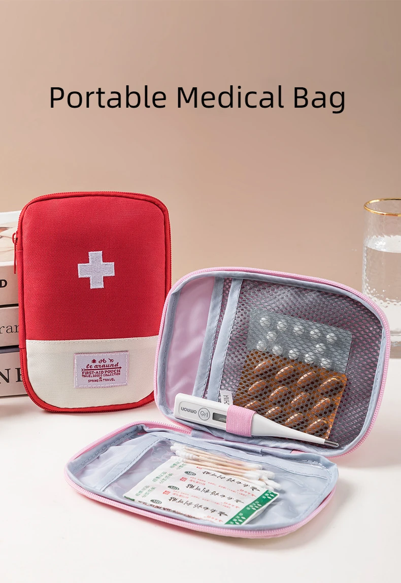 3 Pcs/set Portable Medical Storage Bag Camping Emergency First Aid Kit Organizer Home Outdoor Travel Bag