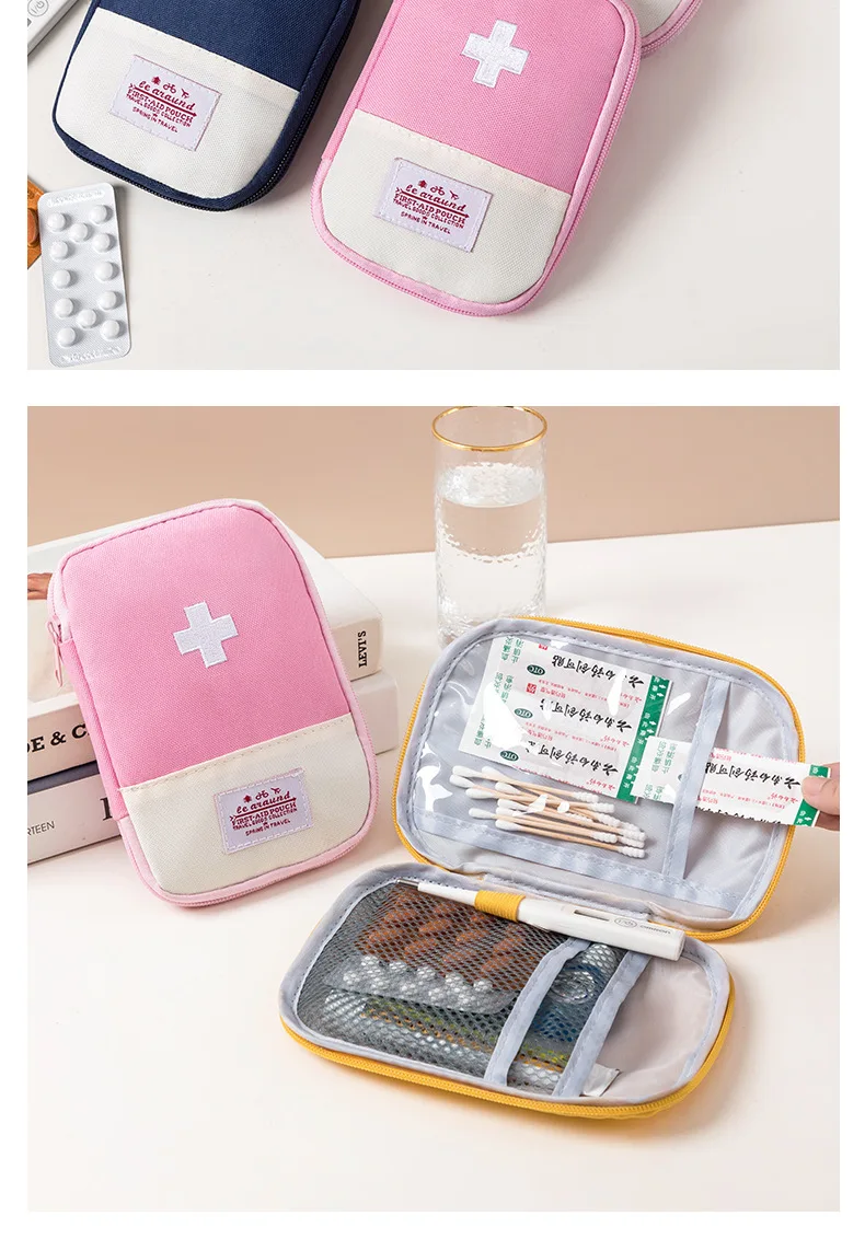 3 Pcs/set Portable Medical Storage Bag Camping Emergency First Aid Kit Organizer Home Outdoor Travel Bag