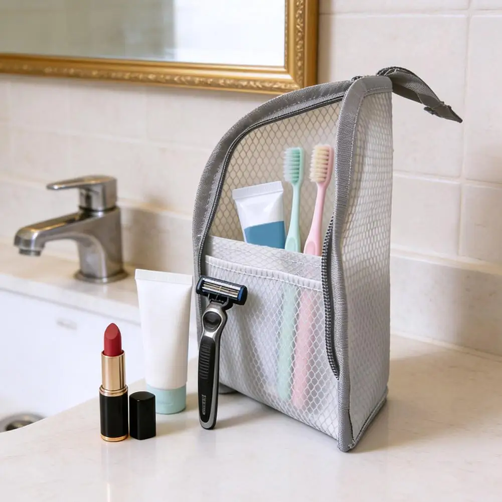 EVA Mesh Cosmetic Bag Travel Storage Portable Toiletry Beauty Case Makeup Bag Organizer Female Make Up Pouch Bathroom Wash Pack