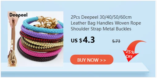 30/40/60cm Fashion PU Leather Woven Handbag Handles Metal Buckle for Women Bag Purse Replace Shoulder Strap Handle Accessories