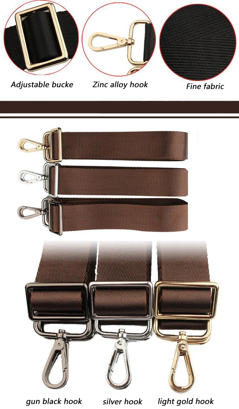 80-140CM Replacement Shoulder Bag Strap For Briefcase Men Crossbody Shoulder Bags Strap Adjustable Black Women Bag Accessories