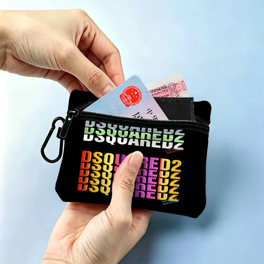 D-DSquared2 Avant-Street Oxford Cloth Zipper Coin Purse Portable Hanging Key Pouch Organizer For Travel Cosmetic Bag
