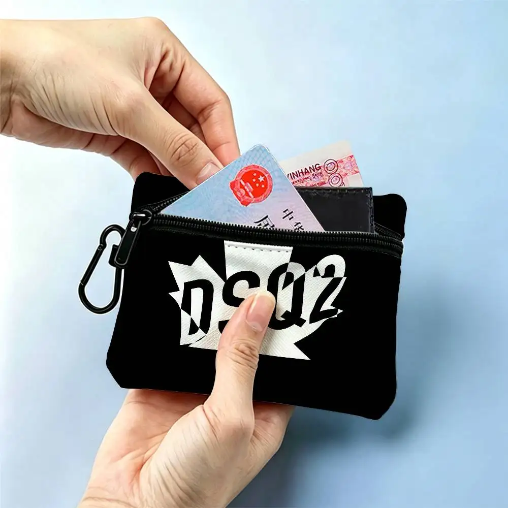 D-DSquared2 Avant-Street Oxford Cloth Zipper Coin Purse Portable Hanging Key Pouch Organizer For Travel Cosmetic Bag