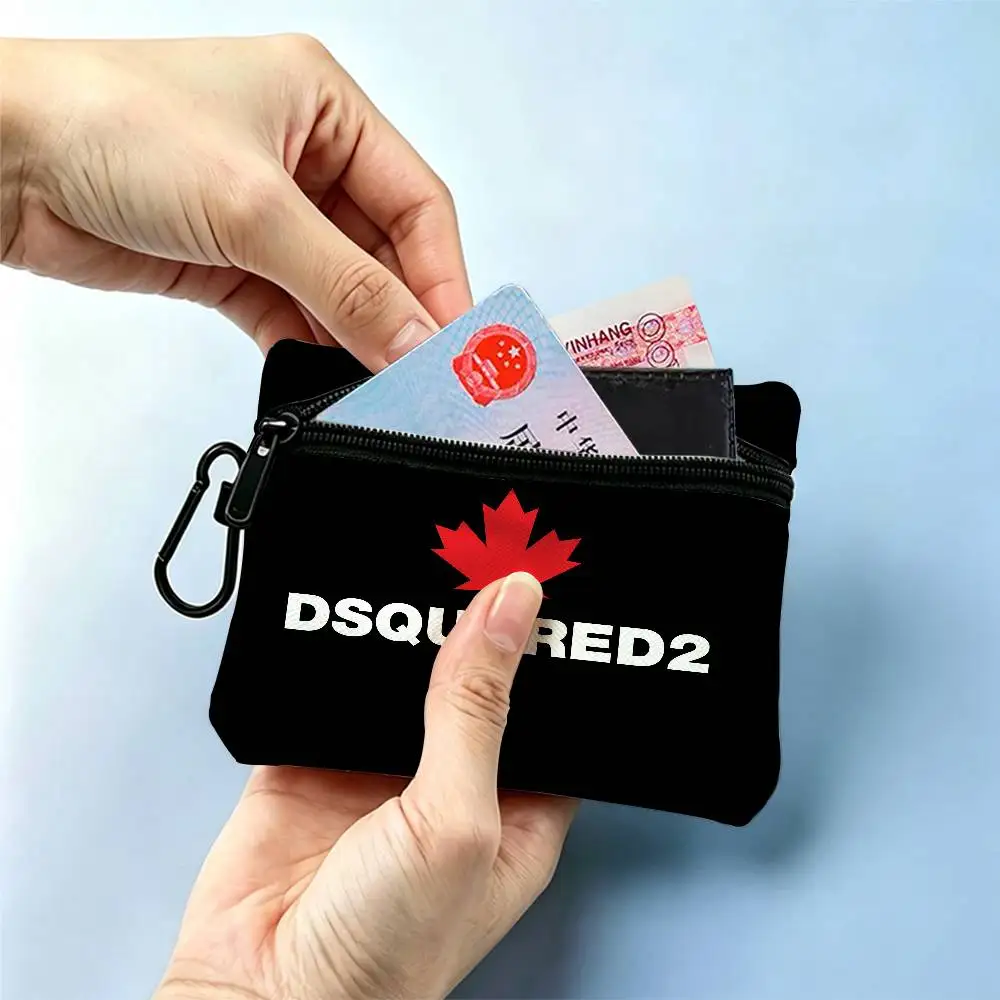 D-DSquared2 Avant-Street Oxford Cloth Zipper Coin Purse Portable Hanging Key Pouch Organizer For Travel Cosmetic Bag