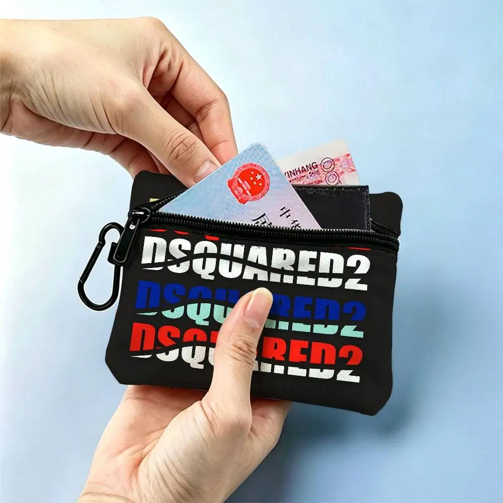 D-DSquared2 Avant-Street Oxford Cloth Zipper Coin Purse Portable Hanging Key Pouch Organizer For Travel Cosmetic Bag