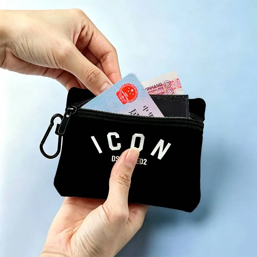 D-DSquared2 Avant-Street Oxford Cloth Zipper Coin Purse Portable Hanging Key Pouch Organizer For Travel Cosmetic Bag
