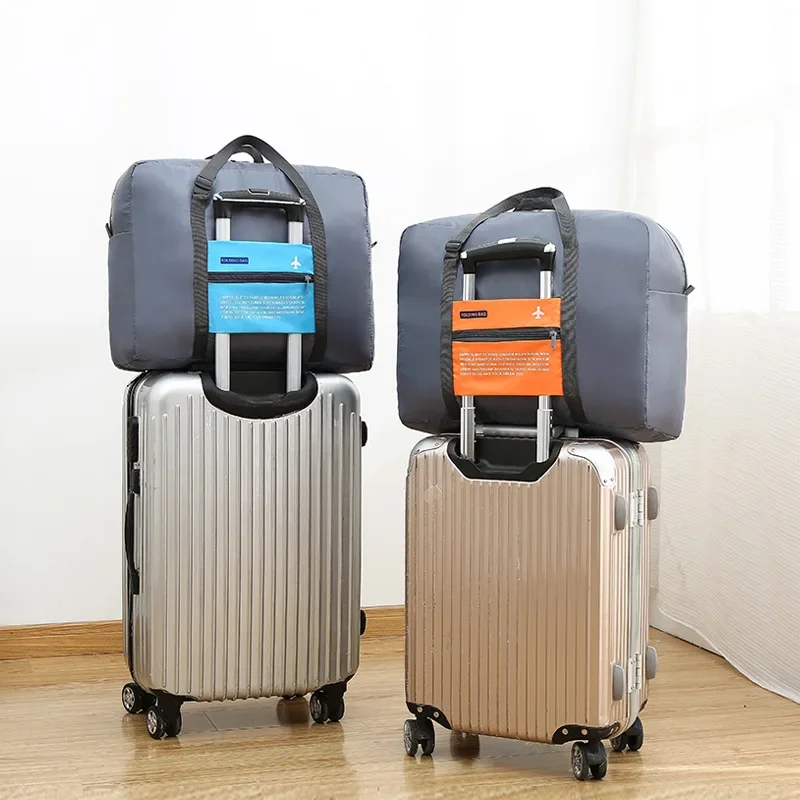 New foldable waterproof travel luggage bag, large capacity luggage storage bag, boarding luggage travel handbag, suitable for bu