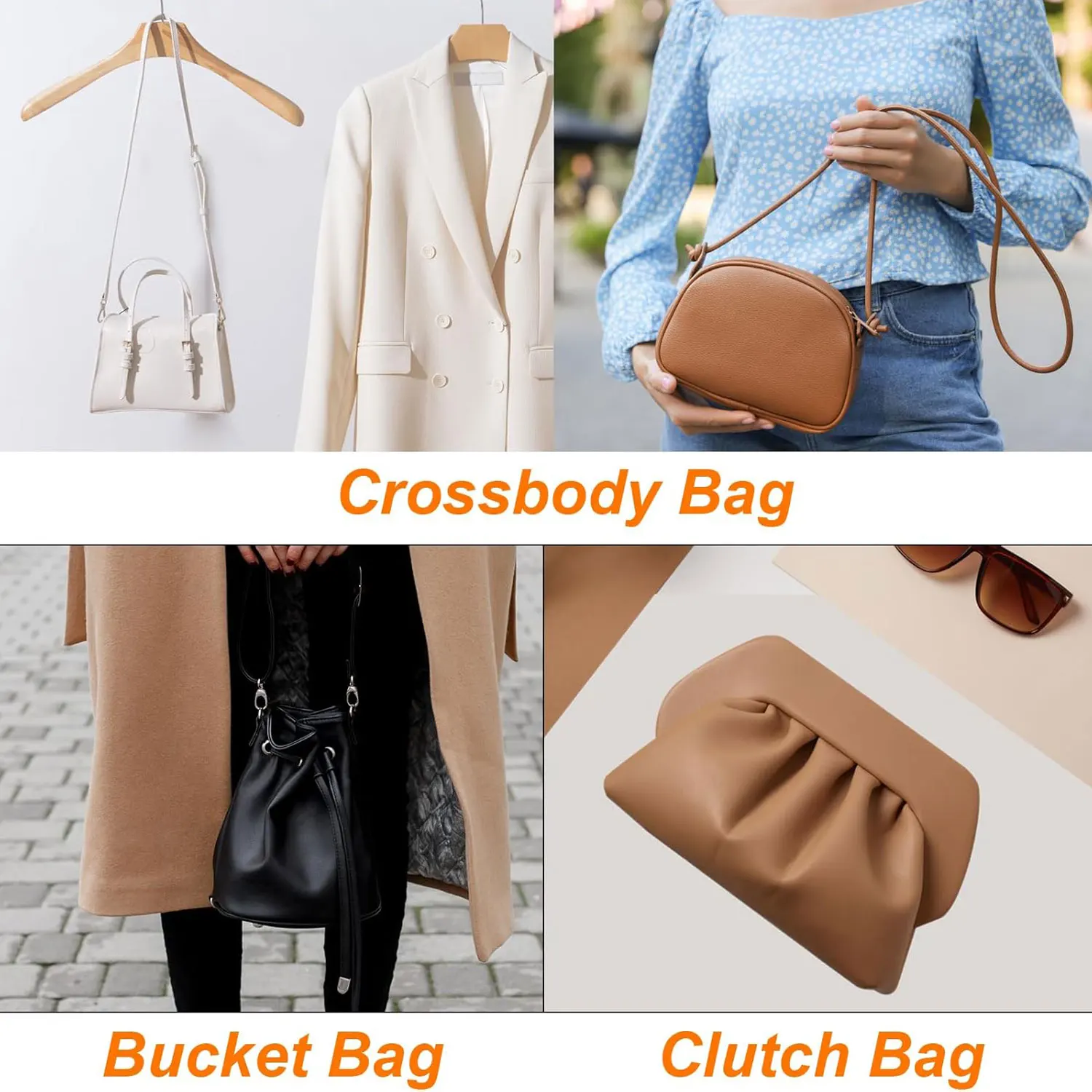 1Pcs Long Leather Shoulder Strap Crossbody Bag Adjustable Replacement Belt Handbag Strap Accessories DIY Bag Belt For Handbags