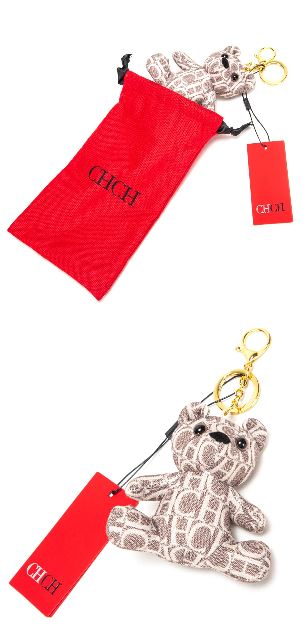 CHCH 2026 Fashion Classic Vintage Luggage Accessories Little Bear Pendant with Keychain