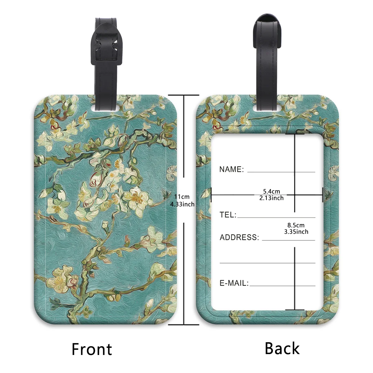 Oil Painting Plastics Baggage Tag Artistic Suitcase Backpack Anti-Lost Listing ID Card Holder Fashion Luggage Accessories Gifts