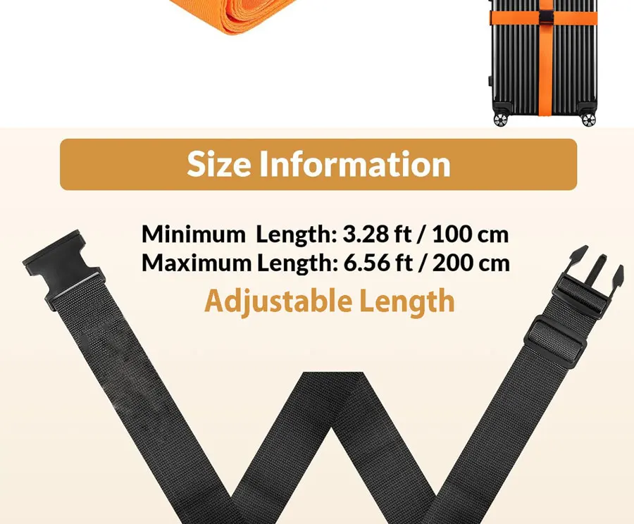 1 Piece Luggage Strap for Suitcases TSA-Approved Bundling Packing Belt Suitcase Easily Identified Travel Belts Bag Accessories