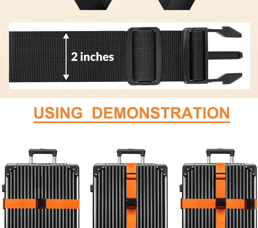 1 Piece Luggage Strap for Suitcases TSA-Approved Bundling Packing Belt Suitcase Easily Identified Travel Belts Bag Accessories